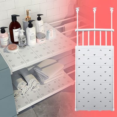 Разтегателен телескопичен рафт (48-80 см, без пробиване) | SHELFEXPEND