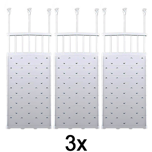 3x Разтегателен телескопичен рафт (48-80 см, без пробиване) | SHELFEXPEND