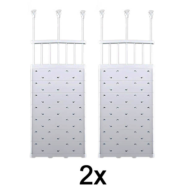 2x Разтегателен телескопичен рафт (48-80 см, без пробиване) | SHELFEXPEND
