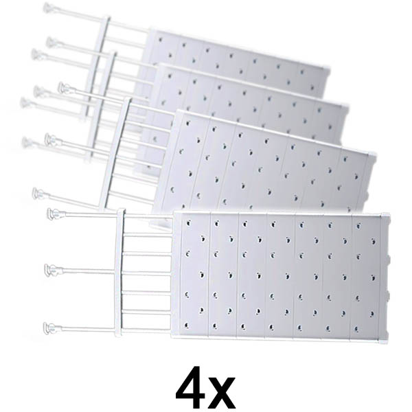4x Разтегателен телескопичен рафт (48-80 см, без пробиване) | SHELFEXPEND